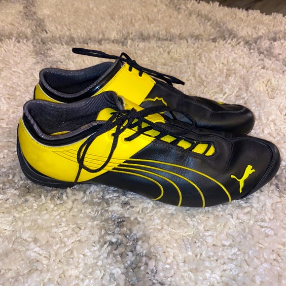 black yellow puma shoes